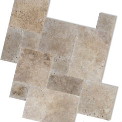 noce travertine french pattern unfilled and tumbled tiles