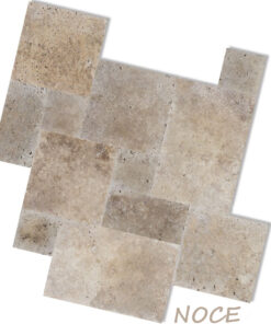 noce travertine french pattern unfilled and tumbled tiles