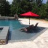 silver travertine unfilled and tumbled outdoor area pool pavers