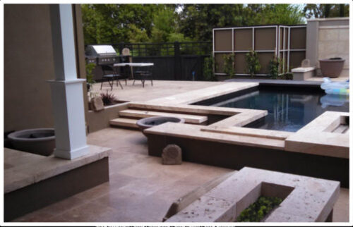 noce travertine unfilled and tumbled outdoor area pool pavers and coping