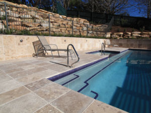 noce travertine unfilled and tumbled coping tiles and pavers