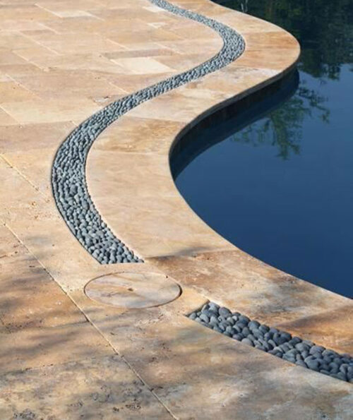 travertine drop face pool coping tiles and pavers