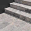 Silver travertine pavers