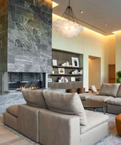 Fireplace tiles grey pavers indoor tiling Melbourne